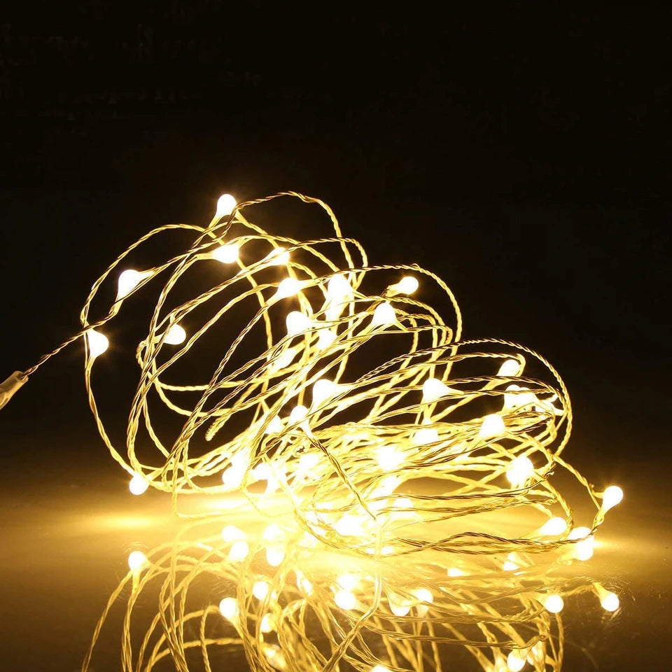 1m/2m/5m/10m Photo Clip USB LED String Fairy Lights Outdoor Battery
