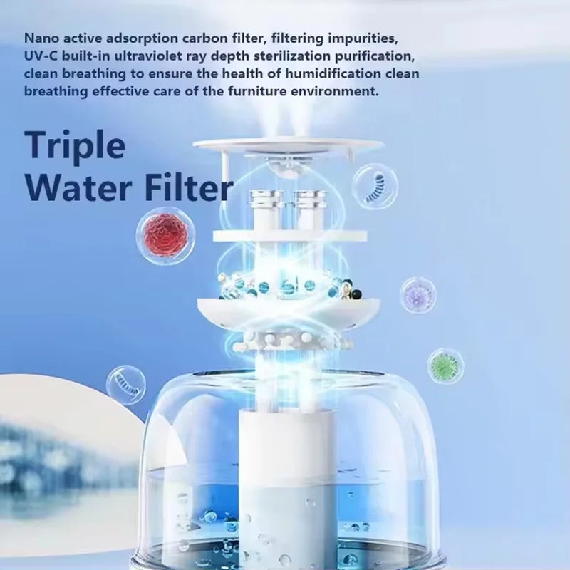 4L Air Humidifier Essential Oil Aroma Diffuser Double Nozzle