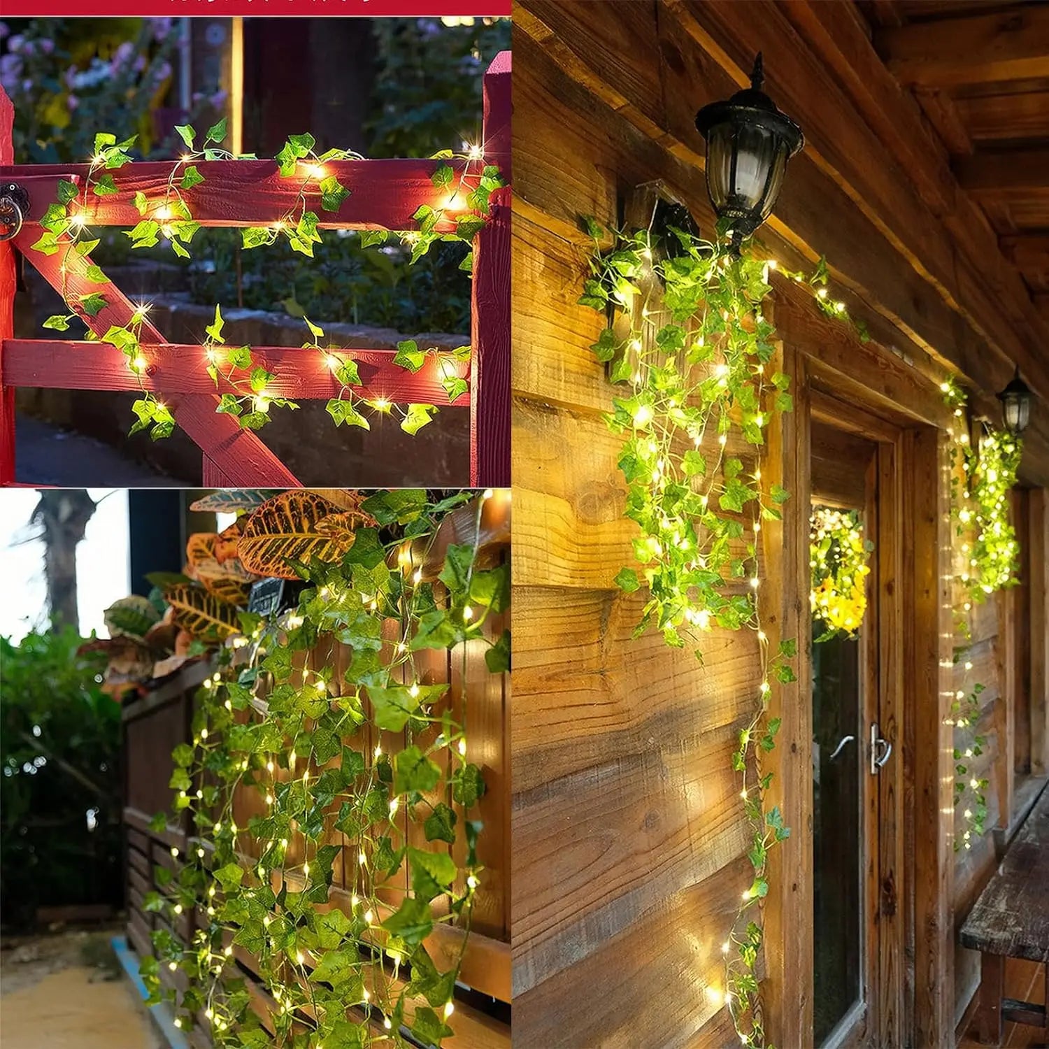 2M Green Leaf String Lights Artificial Ivy Vine Fairy Light Wedding